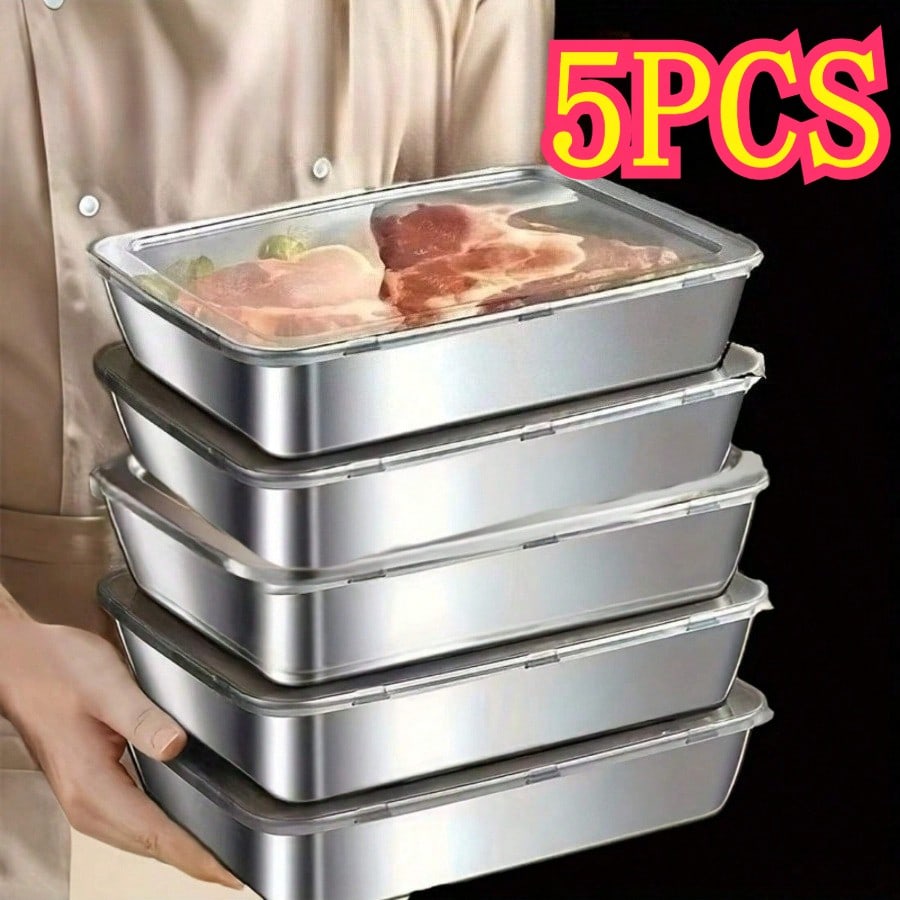 Food Storage Oven Safe - 5개입 프리미엄 누수 방지 스테인리스 스틸