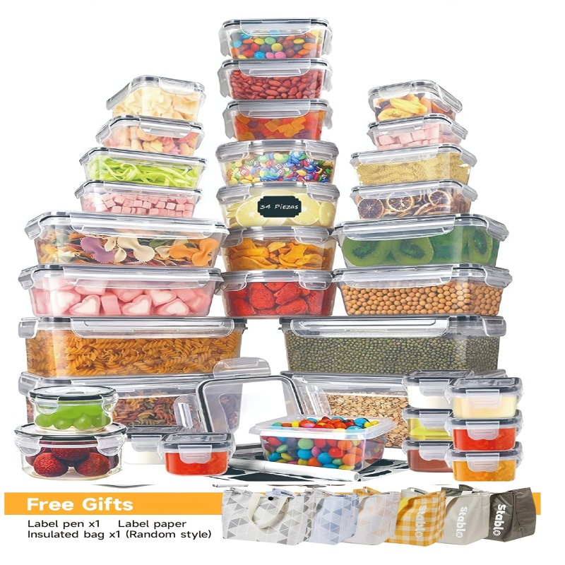 Food Storage Meals - 48개 BPA 프리 식품 보관 세트
