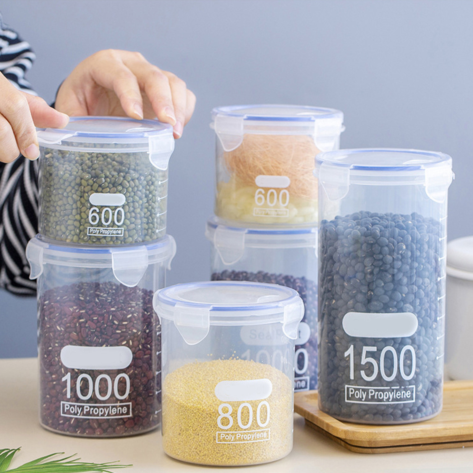 밀폐형 식품 보관 용기 6개 세트, 투명 플라스틱 재질 - Food Storage Containers 리뷰 및 가격