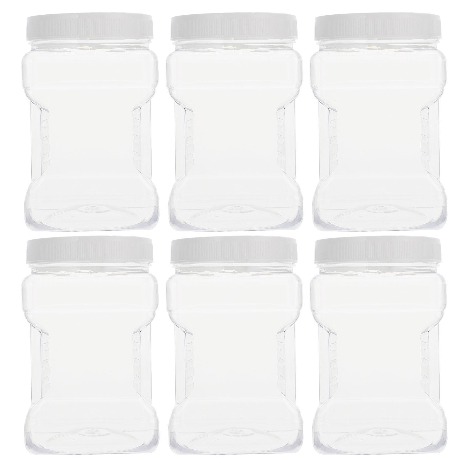 6개 세트 투명 보관 용기, 투명 사각 플라스틱 용기, - Food Storage Containers 리뷰 및 가격