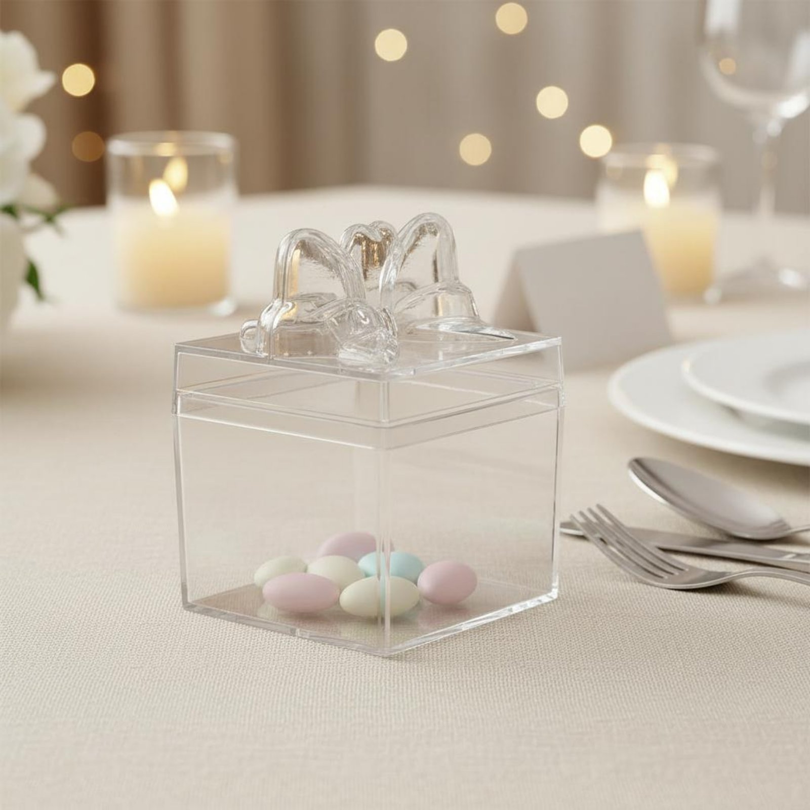 투명 플라스틱 사탕 상자 리본 포함 다용도 투명 사탕  - Food Storage Containers 리뷰 및 가격