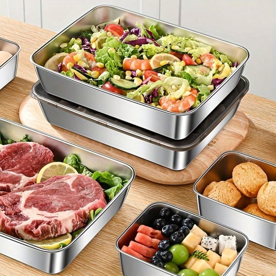 5개입 프리미엄 누수 방지 스테인리스 스틸 식품 보관  - Food Storage Oven Safe 리뷰 및 가격