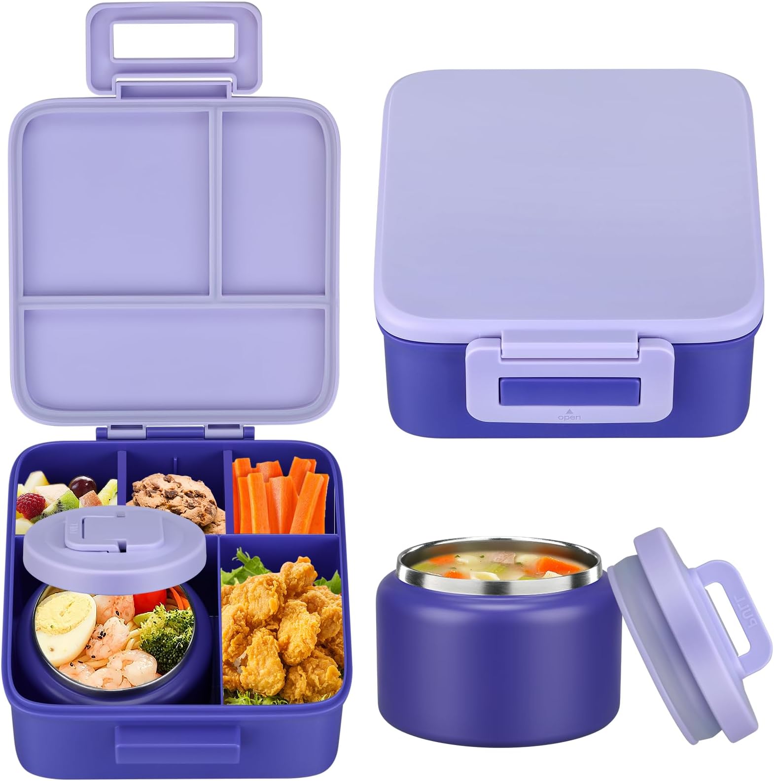 어린이용 1세트 도시락 세트, 8온스 보온 보냉 진공  - Food Storage Oven Safe 리뷰 및 가격