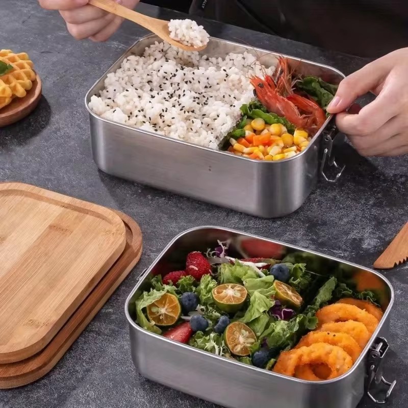튼튼한 304 스테인리스 스틸 소재의 도시락통, 대나무 - Food Storage Meals 리뷰 및 가격