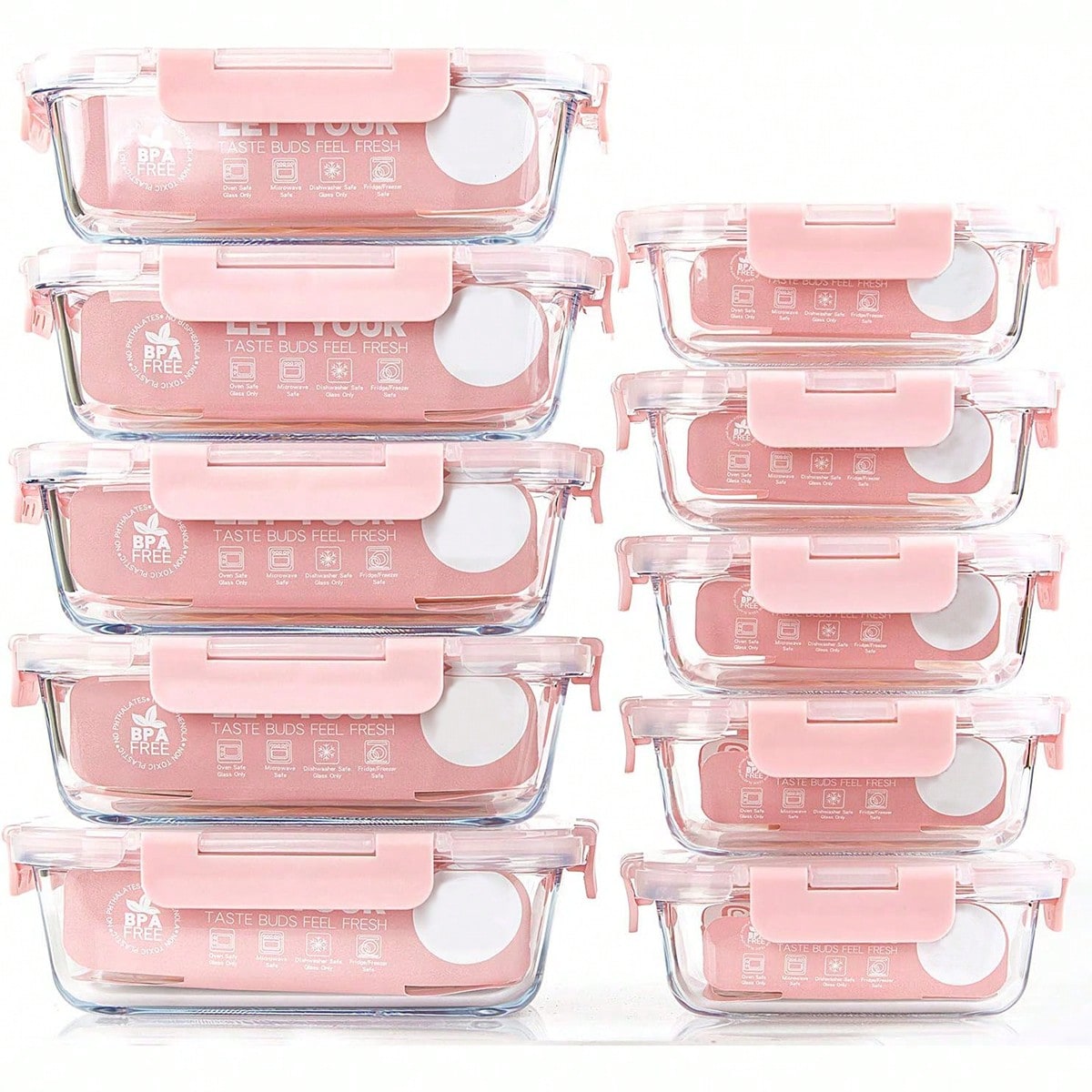 10팩 유리 밀프렙 용기, 뚜껑이 있는 밀폐형 식품 보 - Food Storage Oven Safe 리뷰 및 가격