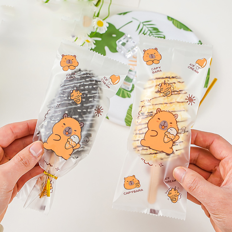 ~100개입 귀여운 만화 디자인의 식품 등급 아이스크림 - Food Storage Bag 리뷰 및 가격
