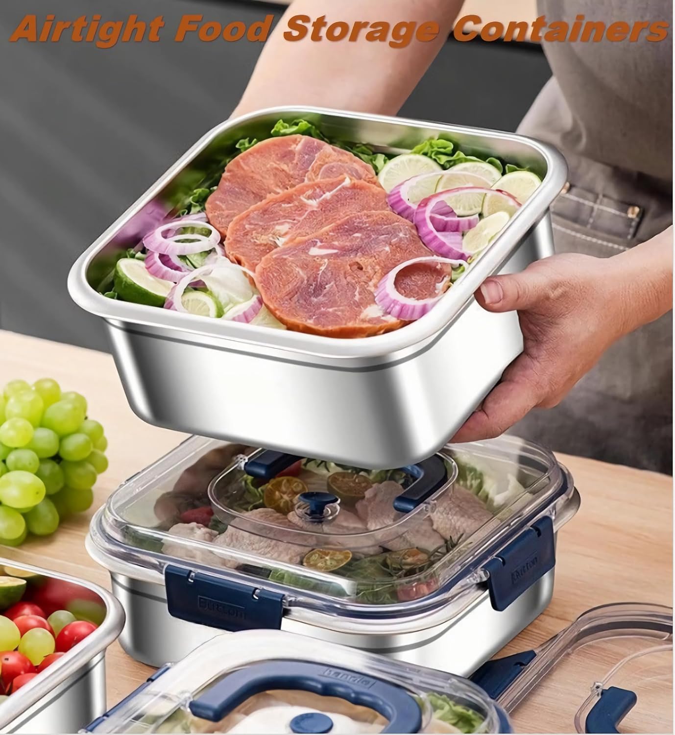 새지 않는 스테인리스 스틸 도시락 용기 (뚜껑 포함)  - Food Storage Oven Safe 리뷰 및 가격