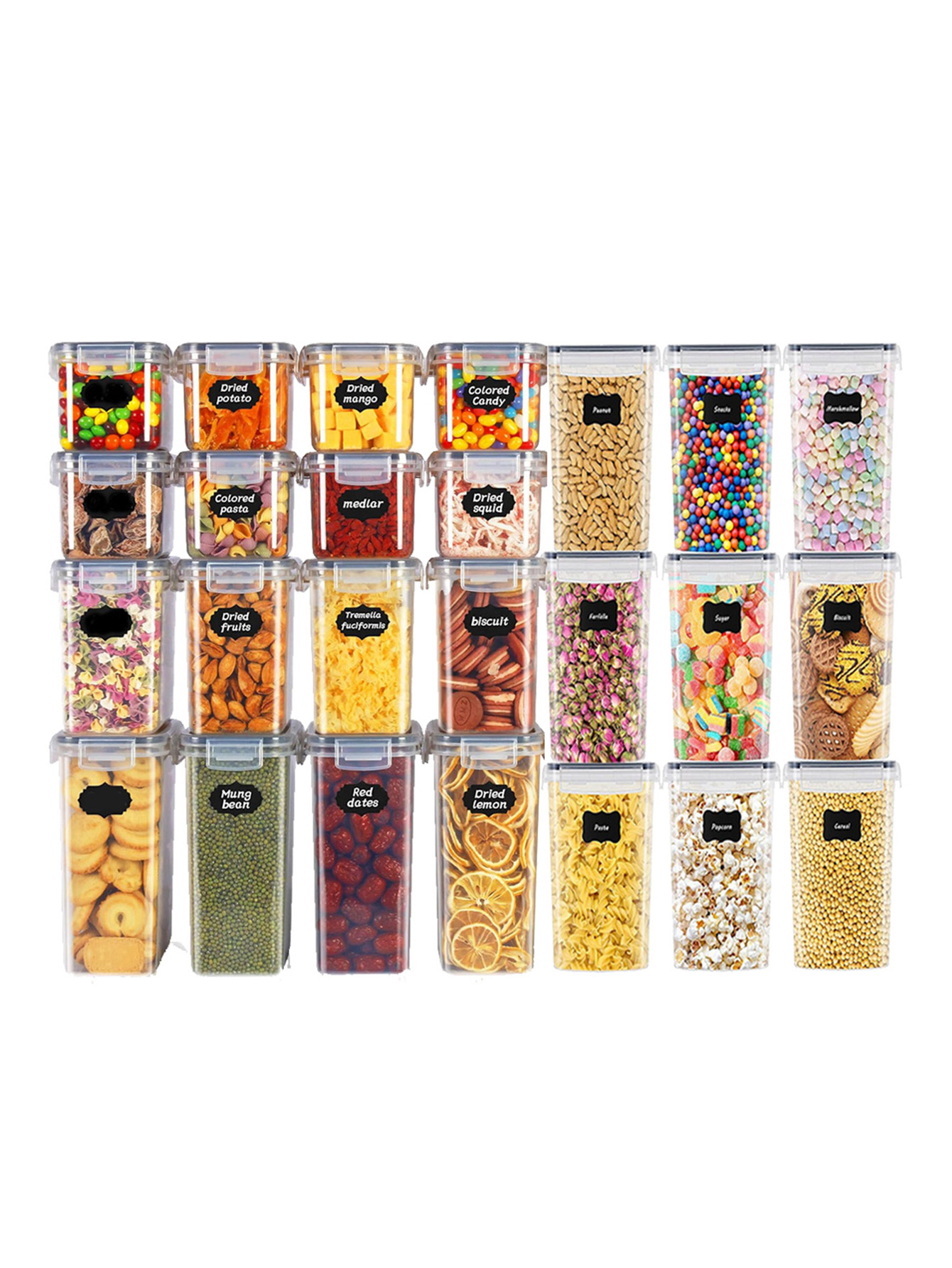 48개, 뚜껑이 있는 밀폐형 식품 보관 용기, 플라스틱 - Food Storage Meals 리뷰 및 가격