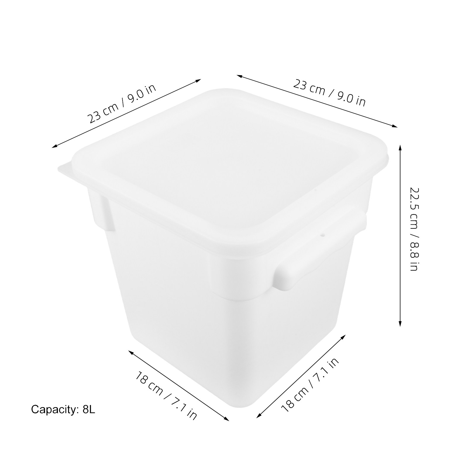 상업용 식품 보관 용기 뚜껑, 8L 사각형 플라스틱 용 - Food Storage Containers 리뷰 및 가격